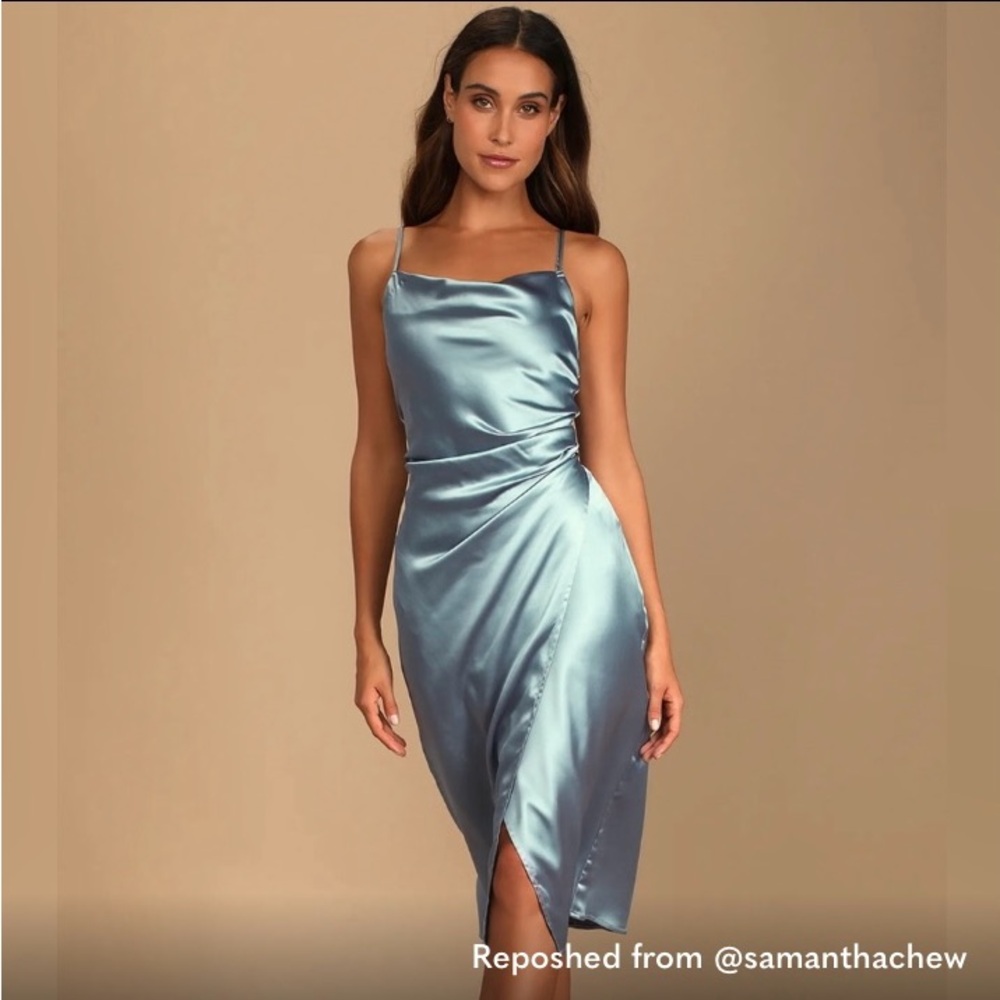 Lulu’s Satin Midi Dress